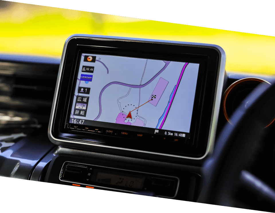 施工後のカーナビゲーションのイメージ